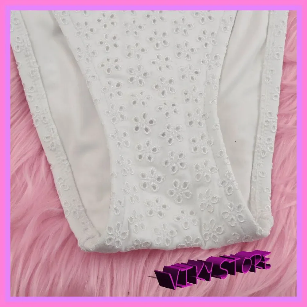❤️ NWT Victoria’s Secret White Swim Set Top Bottom XLarge❤️